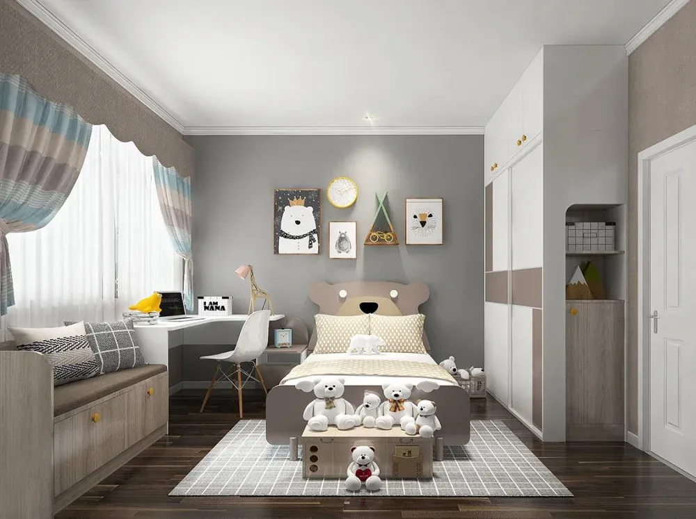 维意新儿童房【童趣王国·皮皮熊】男孩房(定制金)