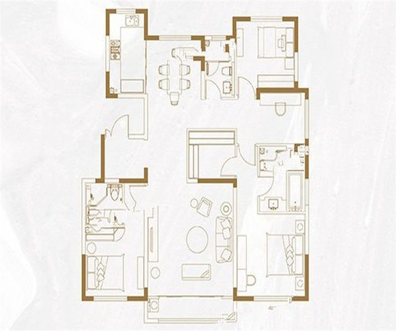 171平米四居室的现代风格案例，只花16万！