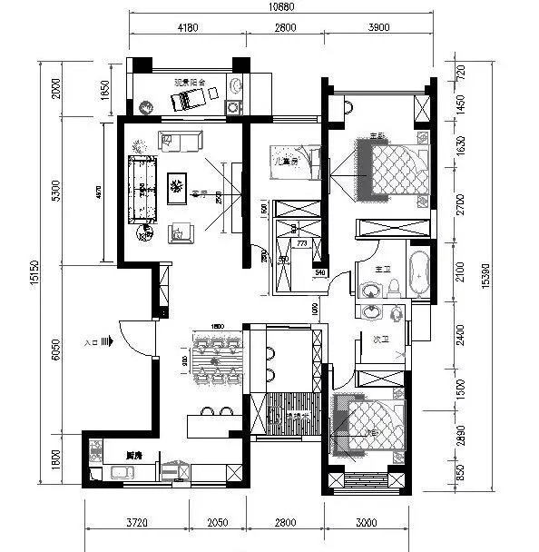 三居室的房子，足足148平米，如果用方式9万元是不是很划算？