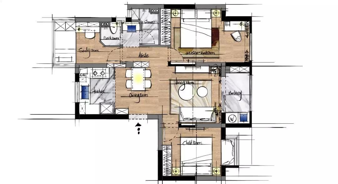88平米现代风格三居室，预算14万，点击看效果图！