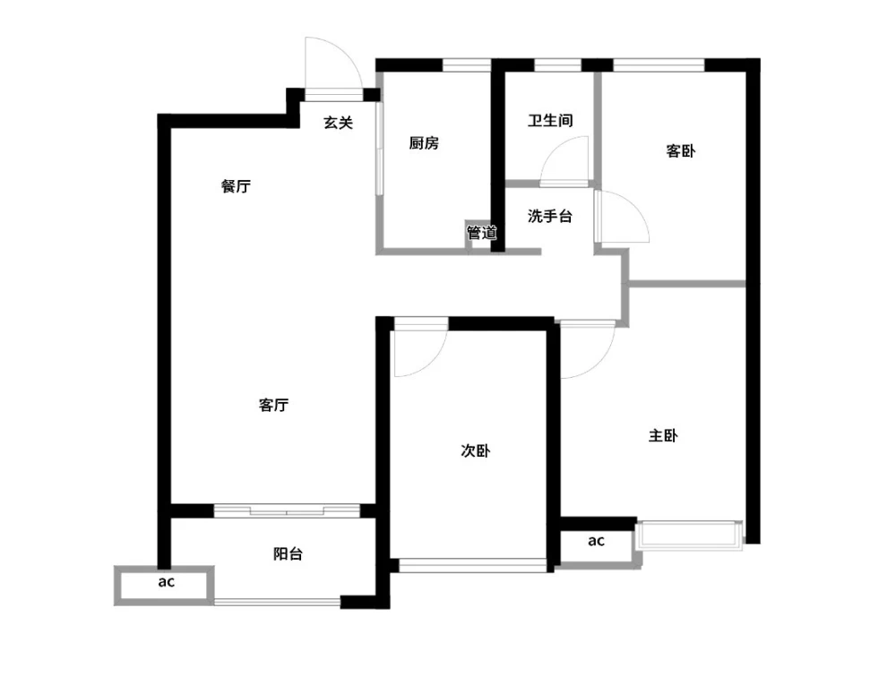 118㎡现代高级灰，开放式设计