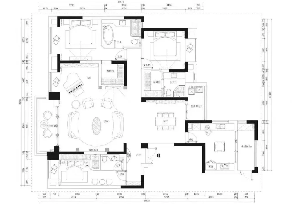 160平米三居室装修案例，装修价格只花15万元！