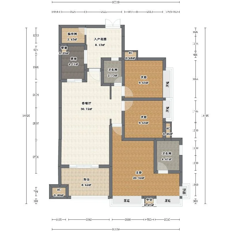 107㎡三室日式设计，入住效果大爱