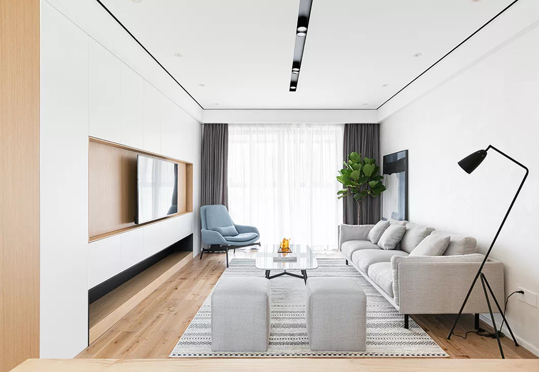 98平米现代风格三居室，预算13万，点击看效果图！