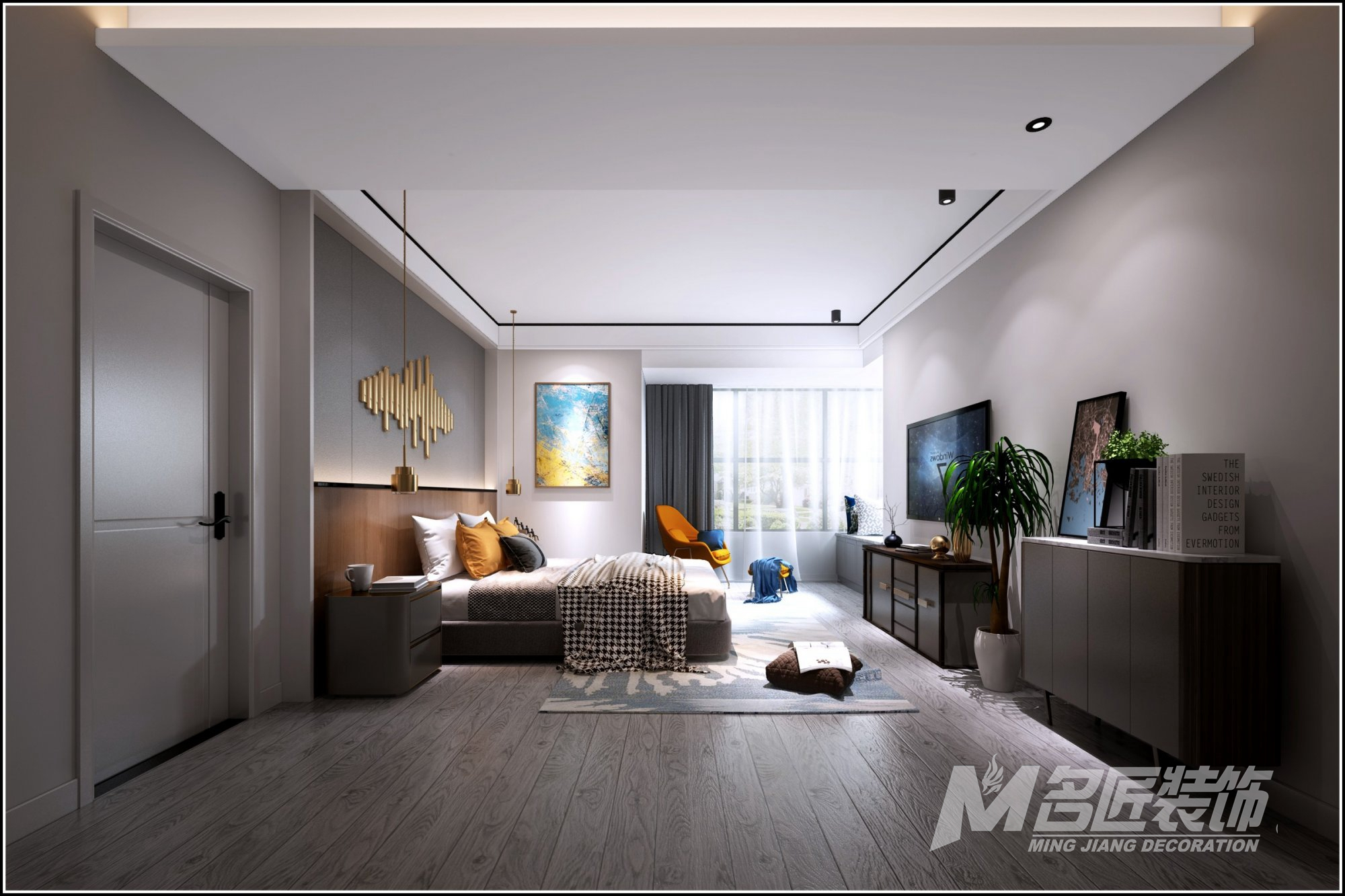 150平米的三居室装修案例欣赏，将现代风融入到现代生活当中。