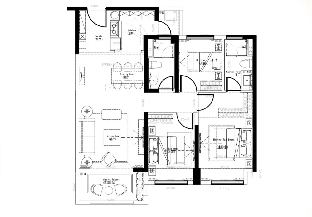 中南碧桂园樾府106m?-全屋家具定制