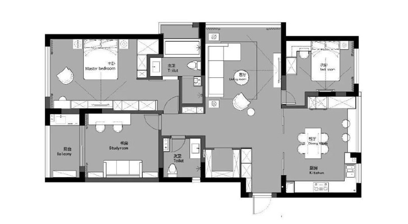 142平米的三居室要怎么装修才出其不意，选择简约风格准没错！