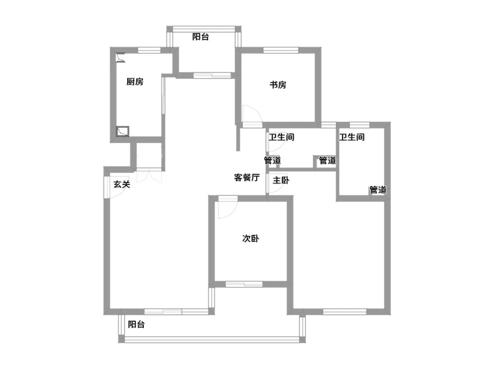 128㎡现代简约风，时尚三居室