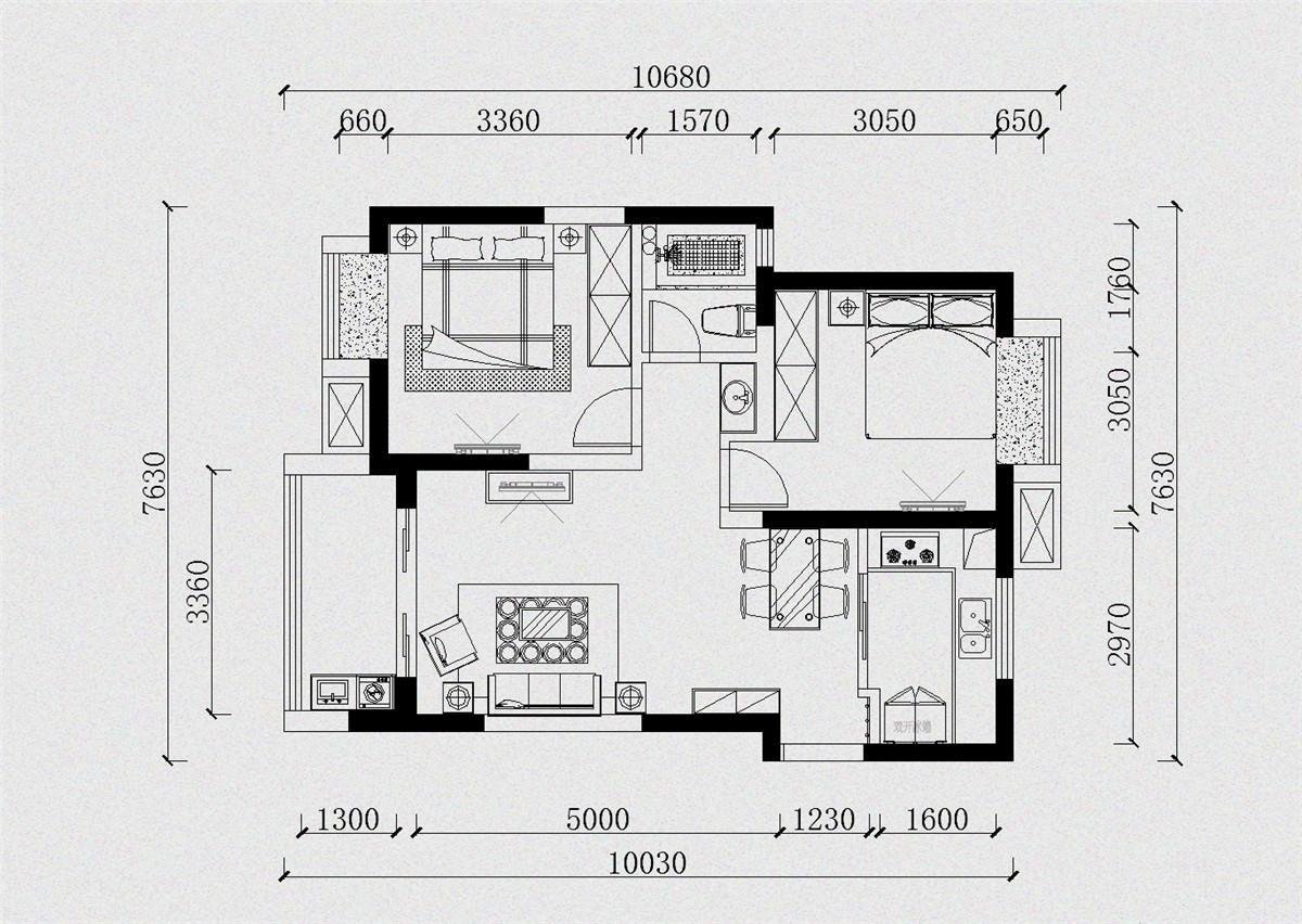 79平米新房，二居室装修才花8万元，邻居看了羡慕不已！