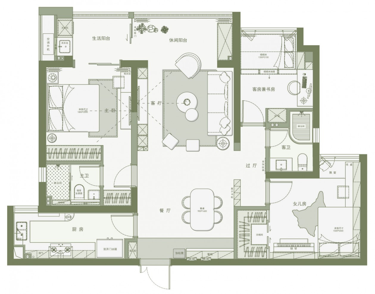 区区30万元，就把124平米的三居室装修拿下了，真是出乎意料！