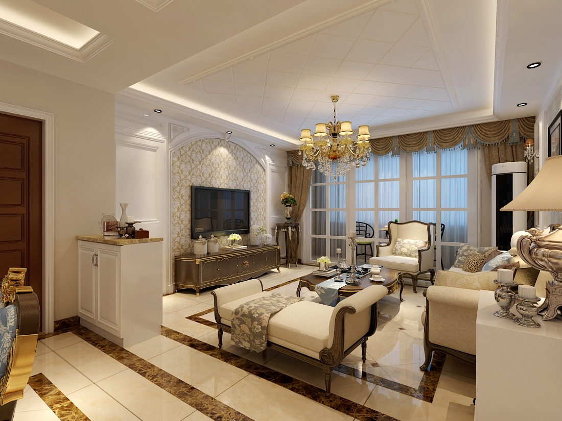 151平米三居室设计说明，15万元装修的简欧风格有什么效果？