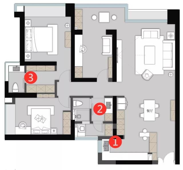 130平米三居室设计说明，8万元装修的简约风格有什么效果？