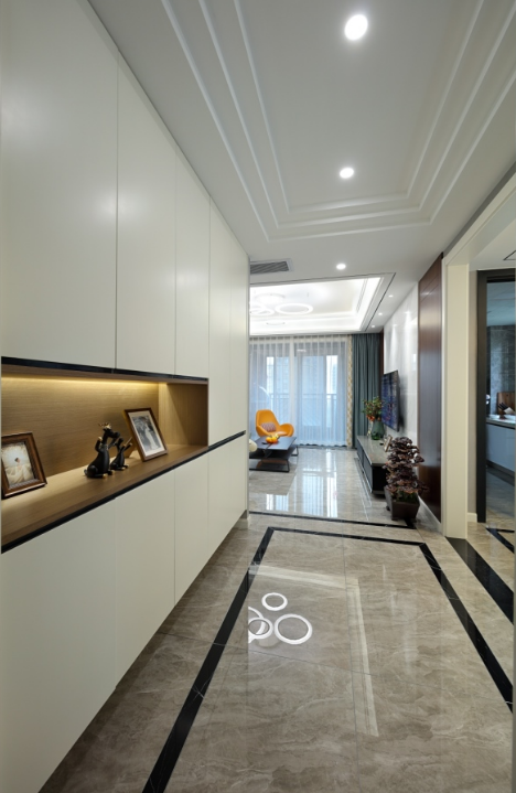 128平米的三居室装修案例欣赏，将现代风融入到现代生活当中。