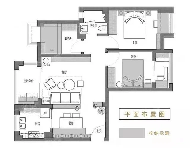 【远景装饰】120平北欧风简约三居室