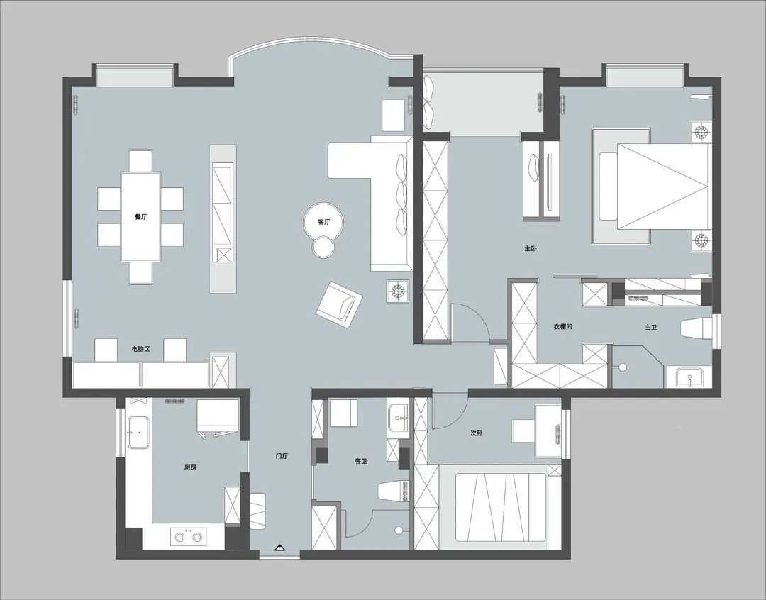 150平米的房子装修多少钱？现代风格四居室设计说明！