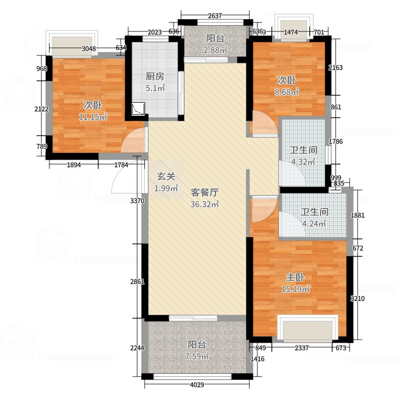 116平米的房子能装修成什么效果？简约风格三居室装修案例！
