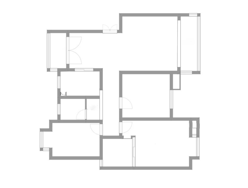 126㎡现代多种风格元素，改造二手房