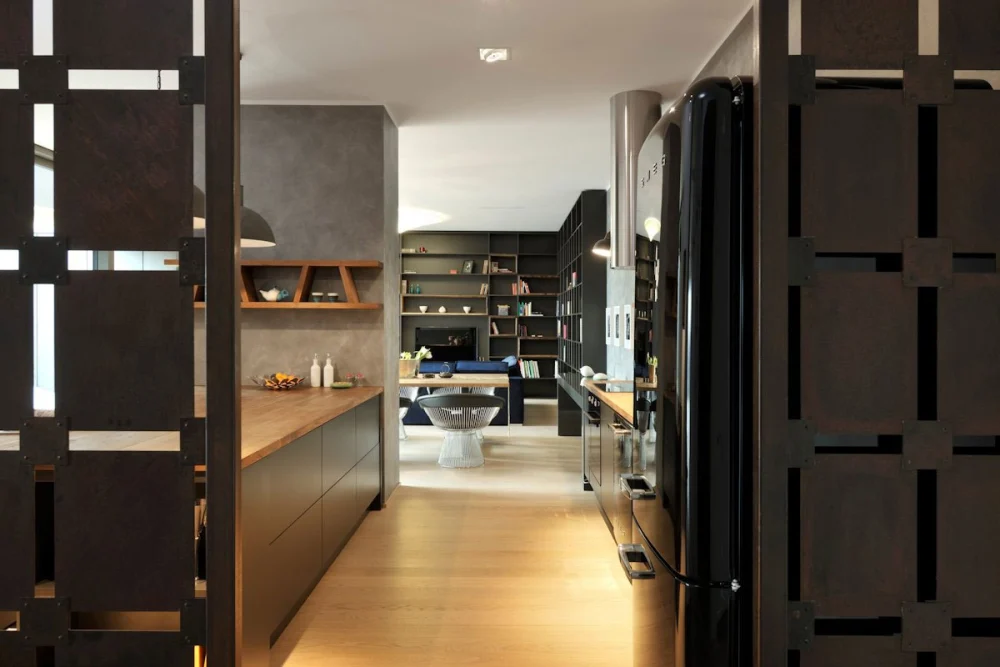储物创意满分的现代客厅设计#