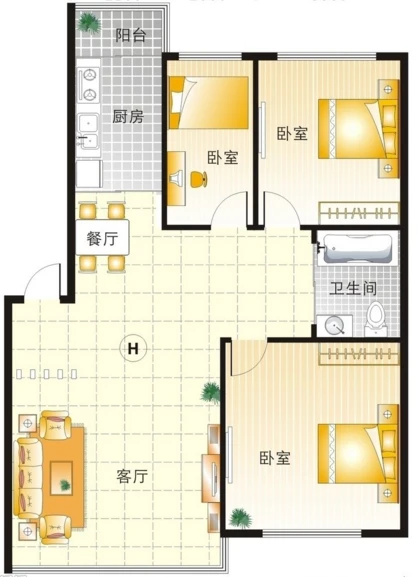 二居室的简约风怎么装修？让这套129平米的装修案例给你点灵感！