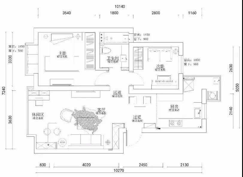 75平北欧风格公寓，二居室的储物空间也不用愁