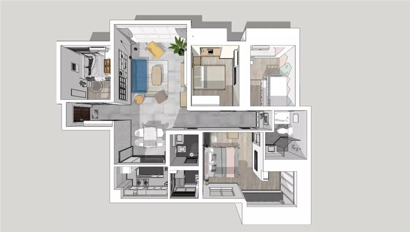 120平米的三居室要怎么装修才出其不意，选择简约风格准没错！