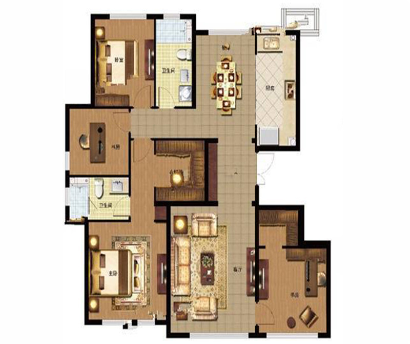 141平米日式风格四居室，预算13万，点击看效果图！