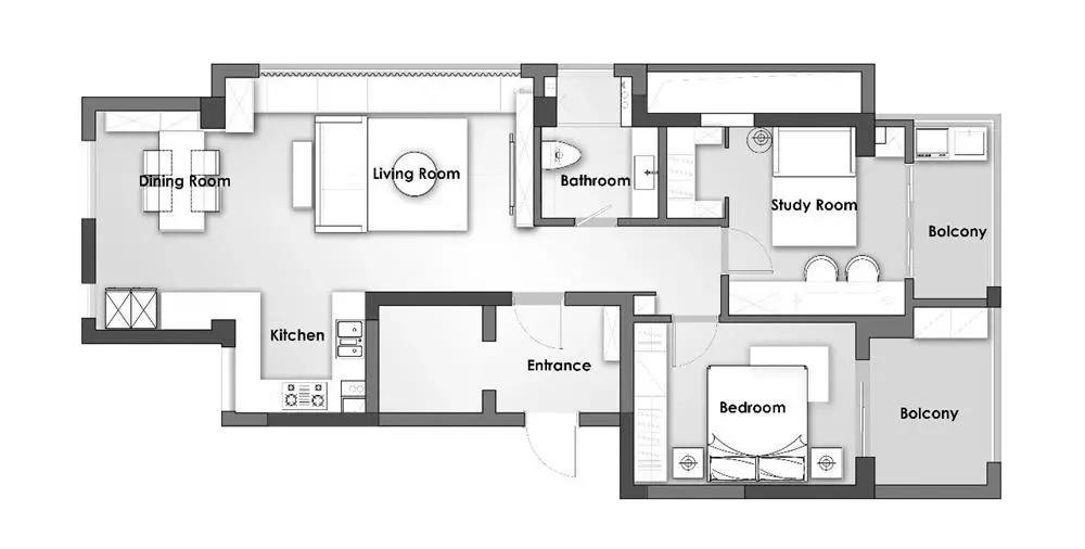 邻居家84平米的二居室，仅仅用了10万元，就完成了装修，如此划算！