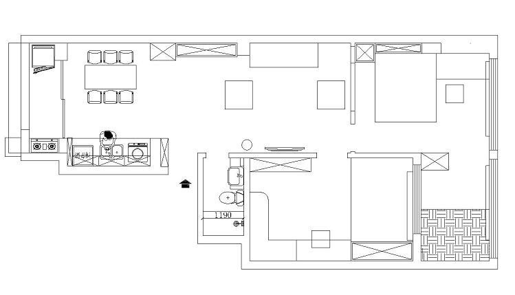 123平米三居室装修案例