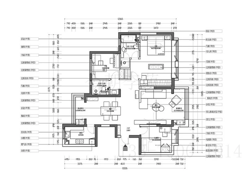 现代风格三居室装修案例，149平米的房子装修多少钱？