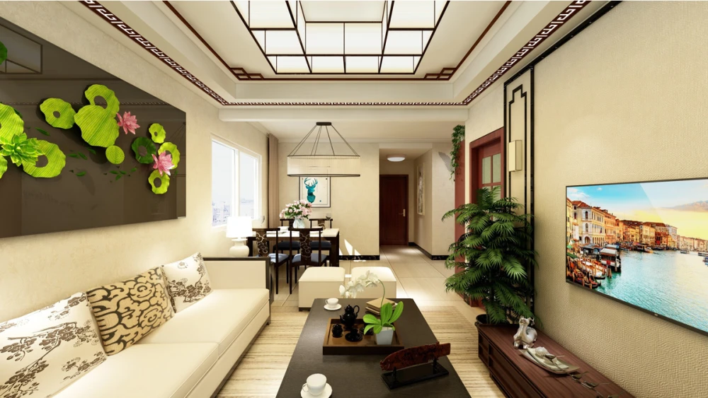 中式风格三居室装修案例，89平米的房子装修多少钱？