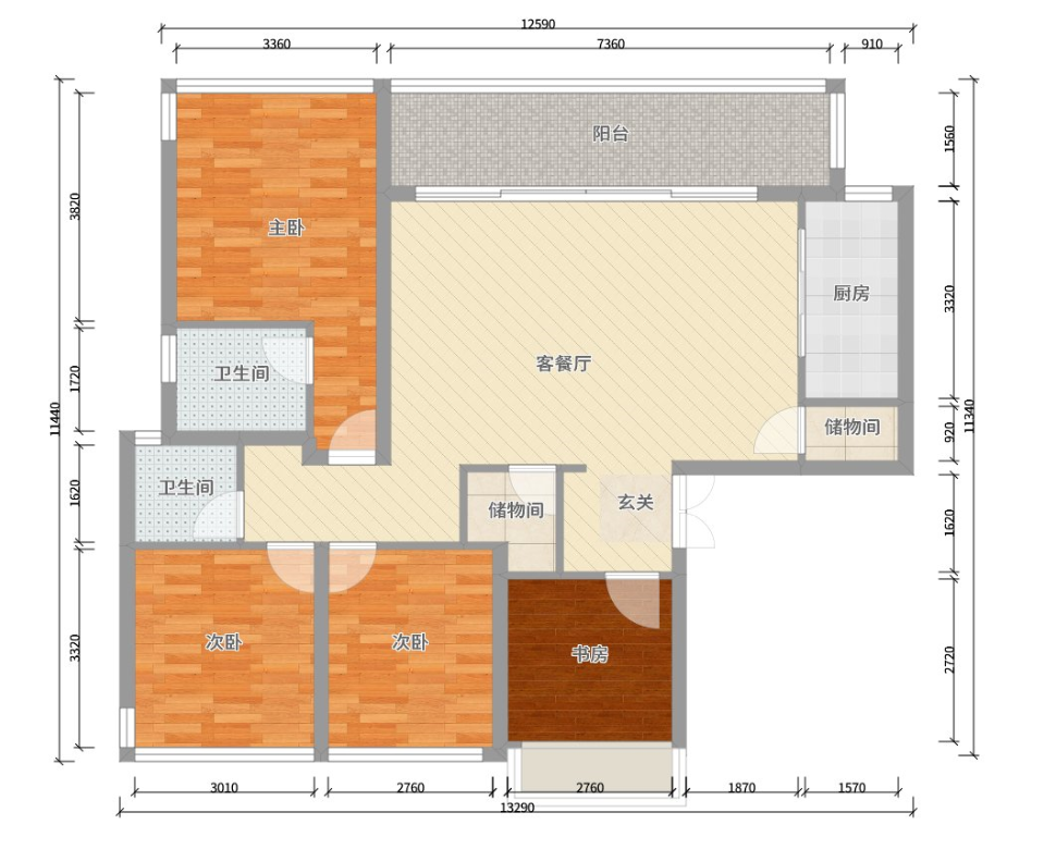 139平米四居室装修案例，装修价格只花11万元！