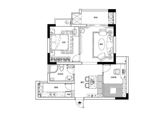 现代风小户型，活力满满的设计，餐厅好有氛围