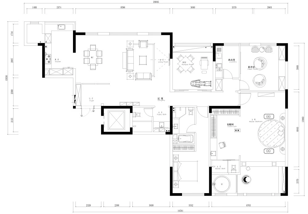 150平米二居室设计说明，200万元装修的简约风格有什么效果？