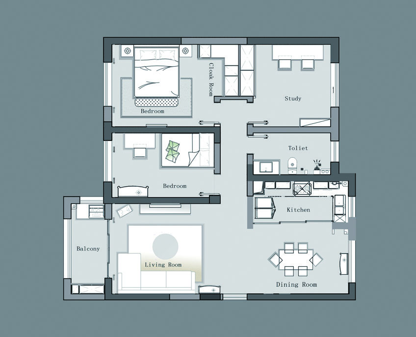 138平米三居室的简约风格案例，只花11万！