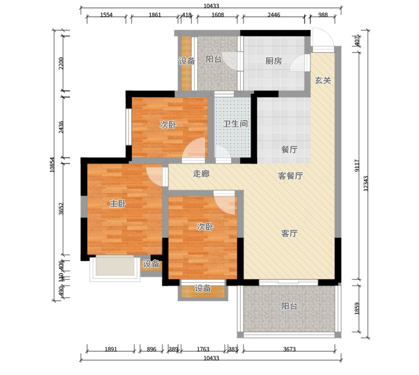 124平米的房子装修多少钱？现代风格三居室设计说明！