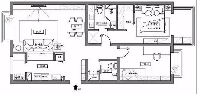 82平米的房子能装修成什么效果？现代风格三居室装修案例！