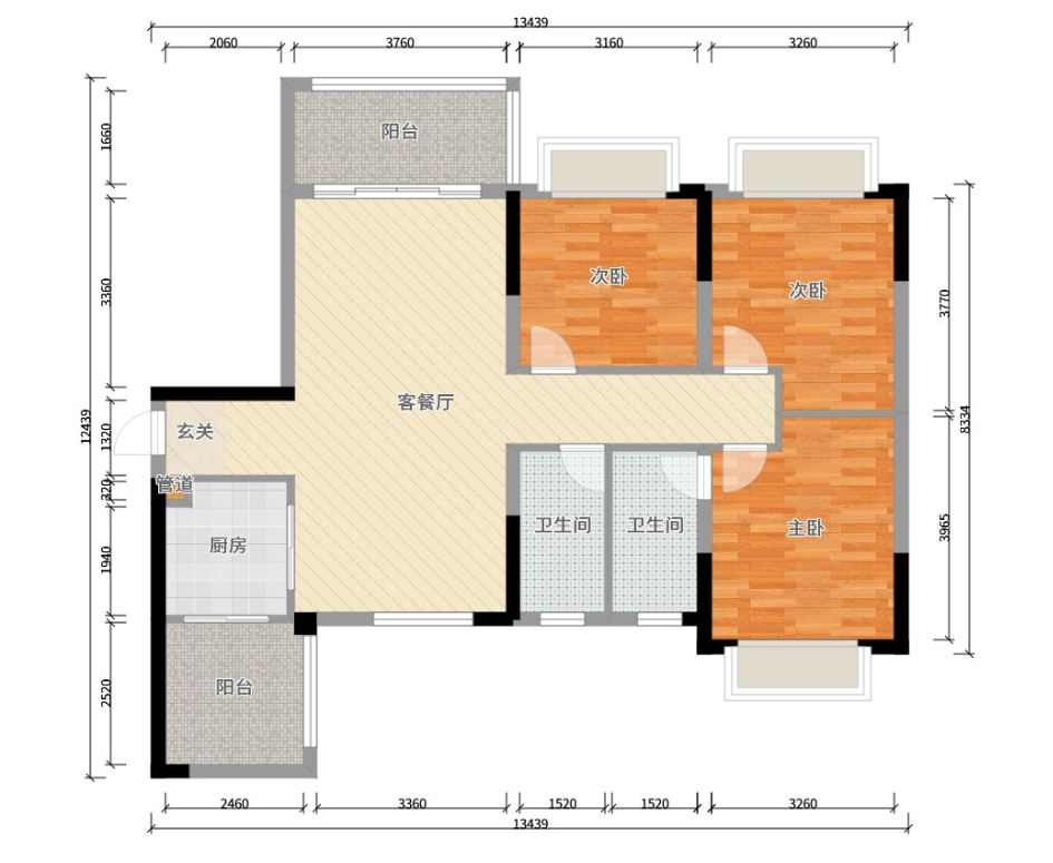 简约风格三居室装修案例，121平米的房子装修多少钱？