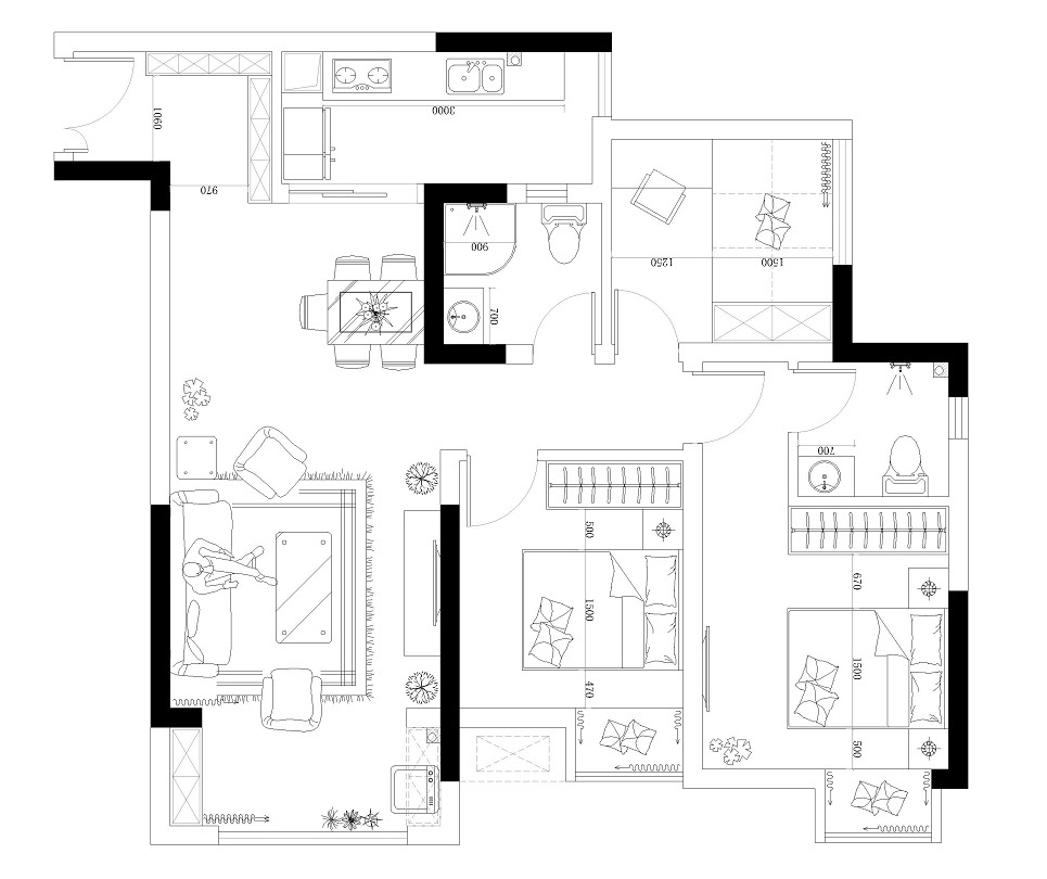 欧式风格三居室装修案例，94平米的房子装修多少钱？