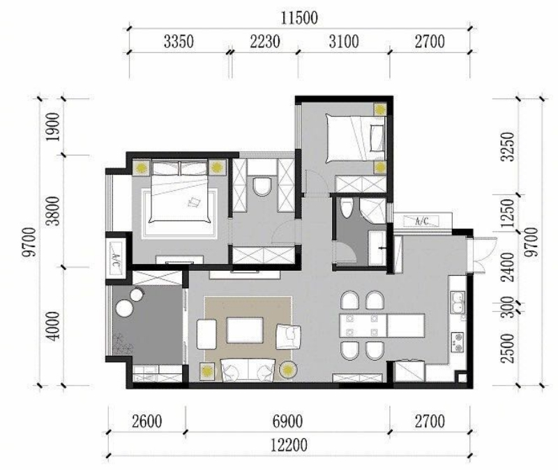 153平米三居室装修案例，装修价格只花18万元！