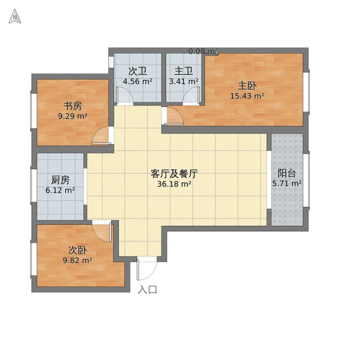 选用的方式，将三居室房屋交给装修公司，只花了65万元！