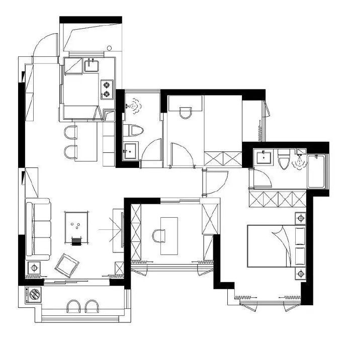89平米的房子装修多少钱？北欧风格二居室设计说明！