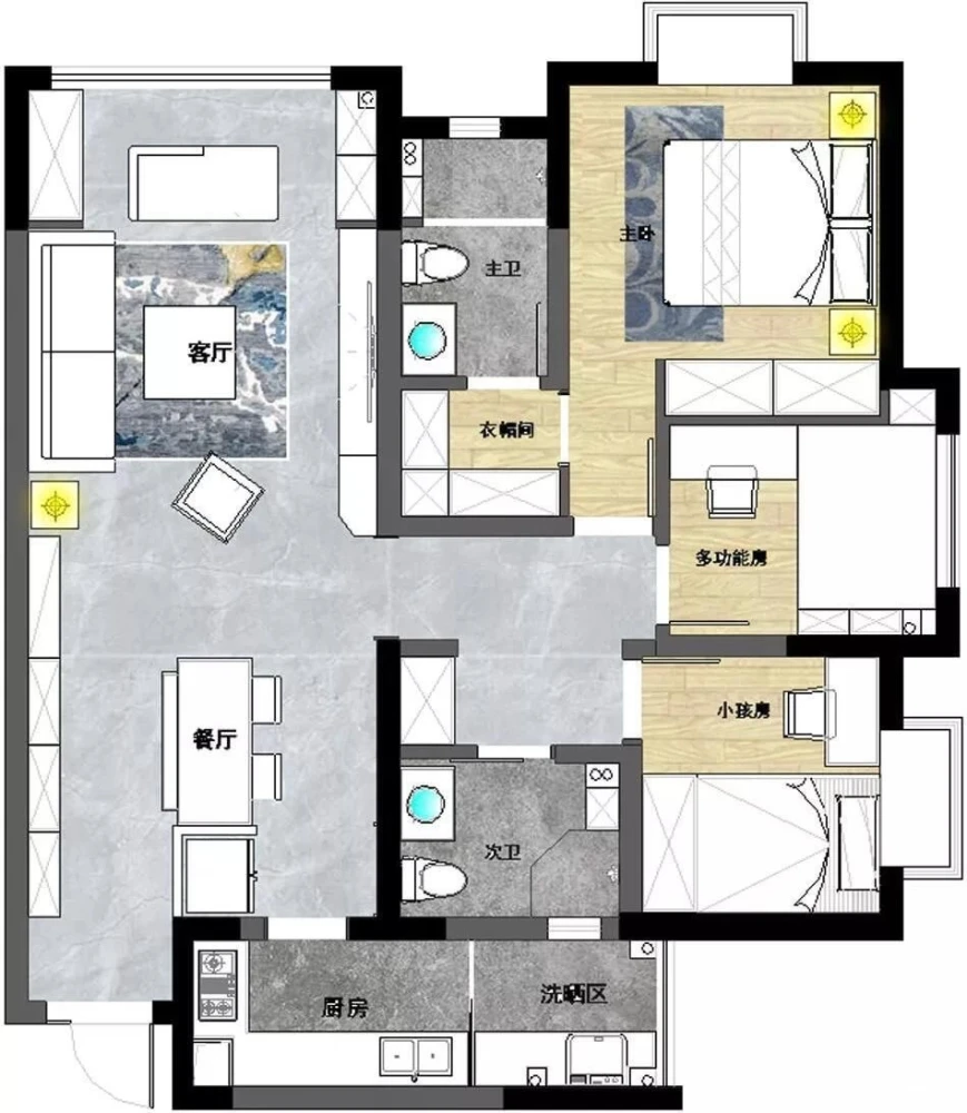 选用的方式，将三居室房屋交给装修公司，只花了19万元！