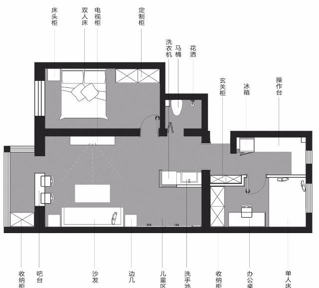 83平米二居室设计说明，4万元装修的现代风格有什么效果？