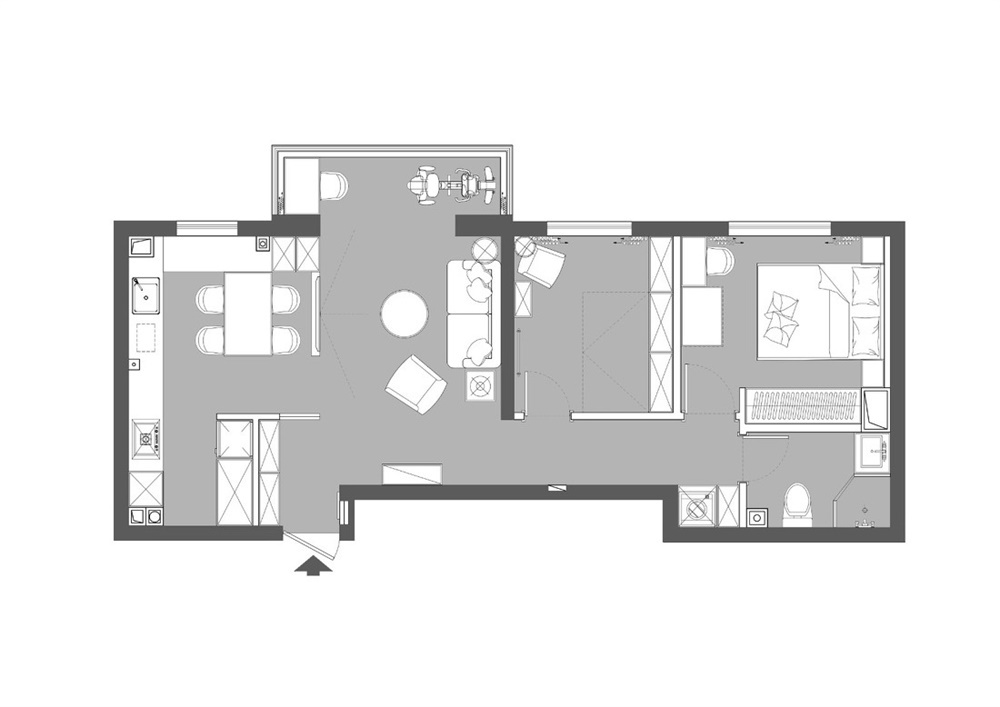 61平米的房子装修多少钱？北欧风格二居室设计说明！