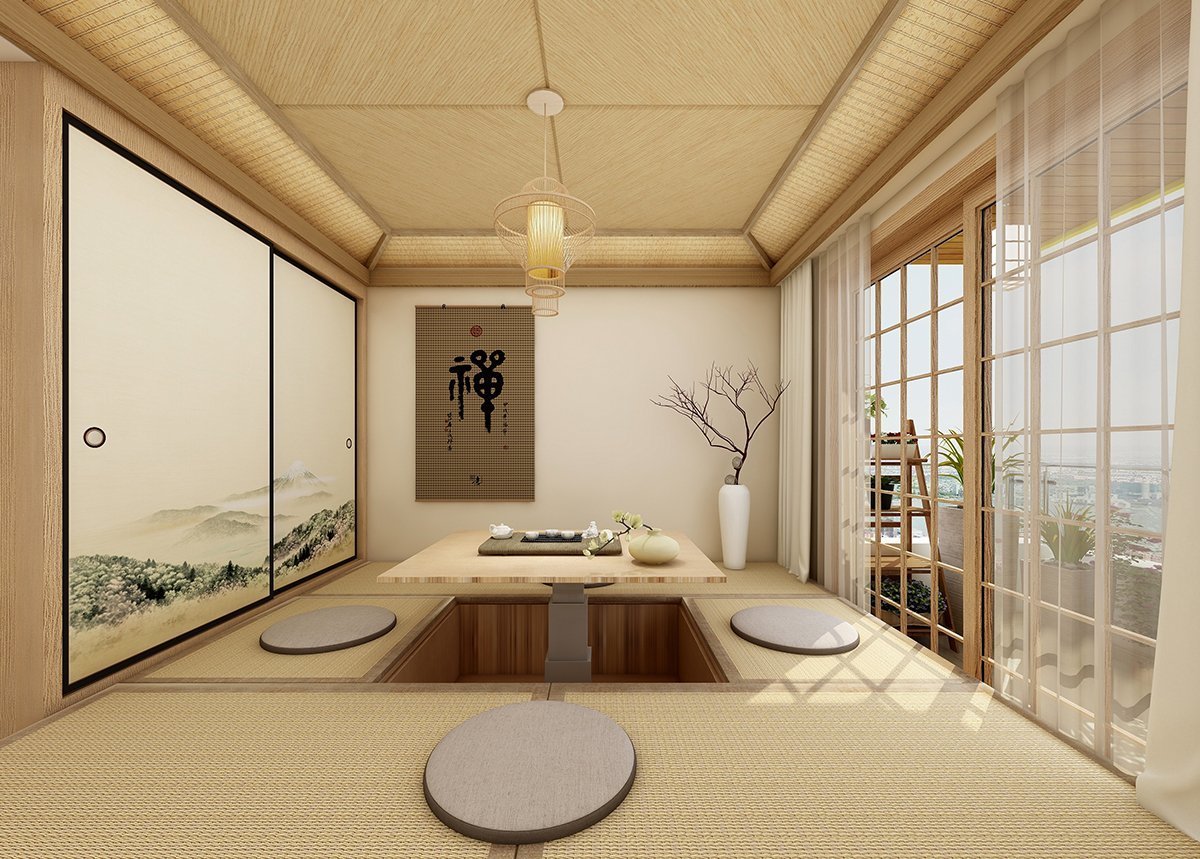 京塞家装丨日式风格精装舒适四居室