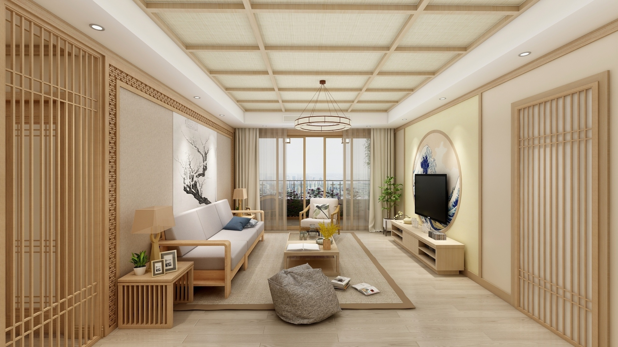 日式风格的145平米的四居室装修成这样，亲朋好友都艳羡。