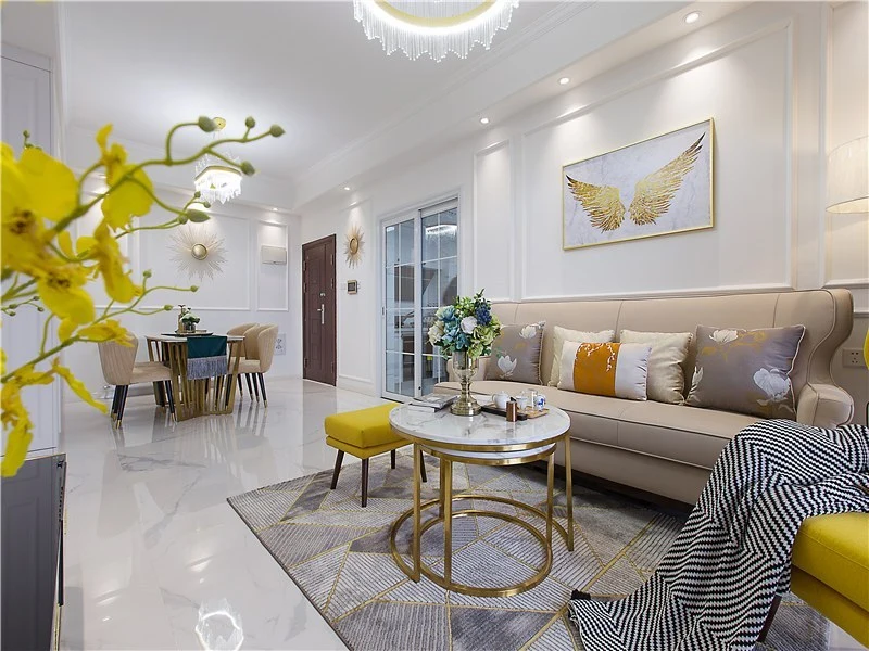 纯雅公寓90㎡两居室现代轻奢风格设计