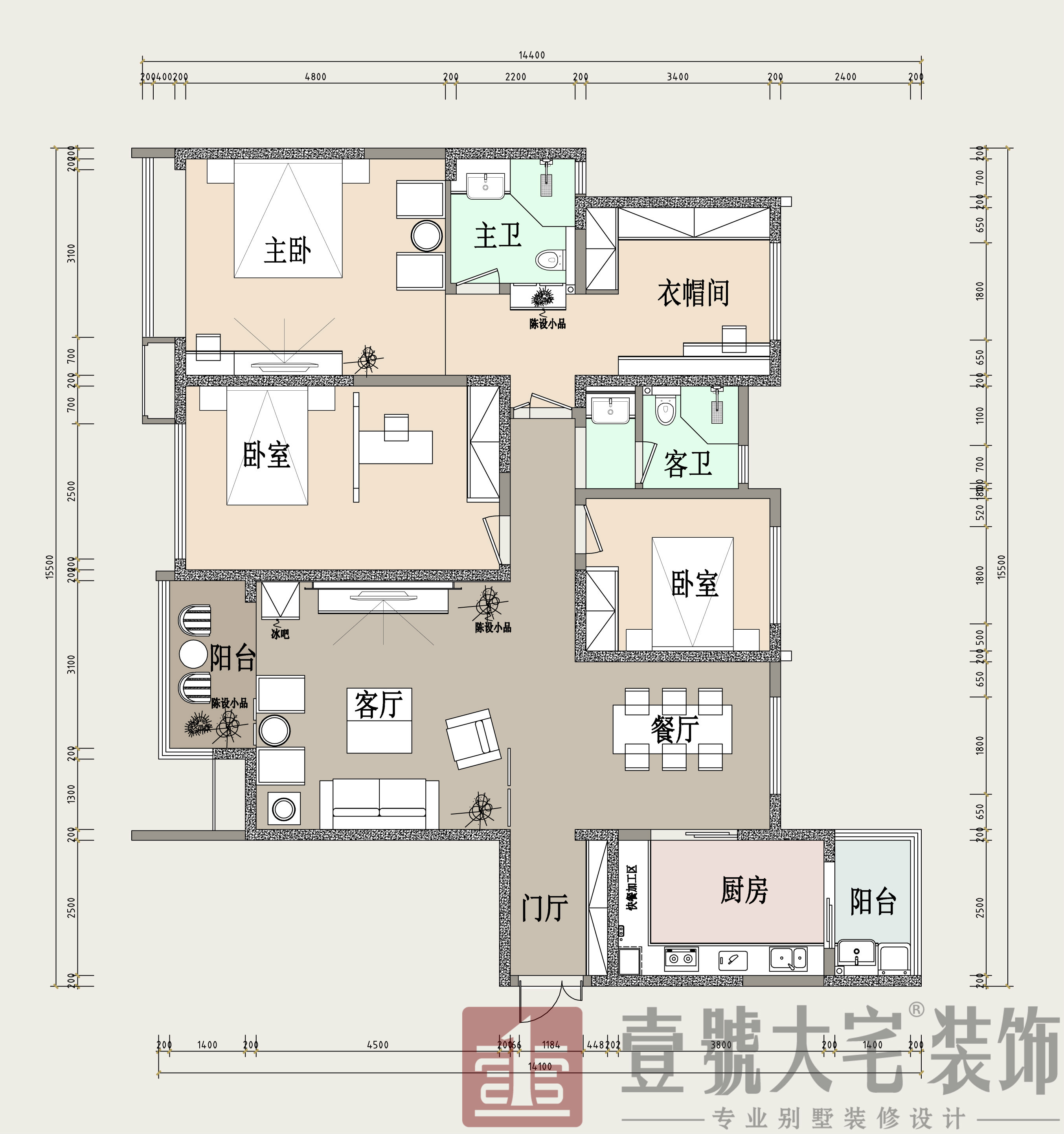 176平米四居室仅23万，太超值了！中式风格老婆最爱！