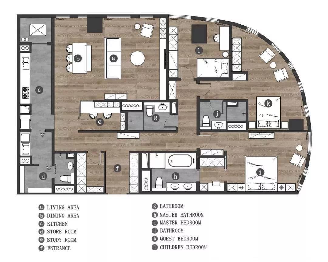 现代风格三居室装修案例，114平米的房子装修多少钱？
