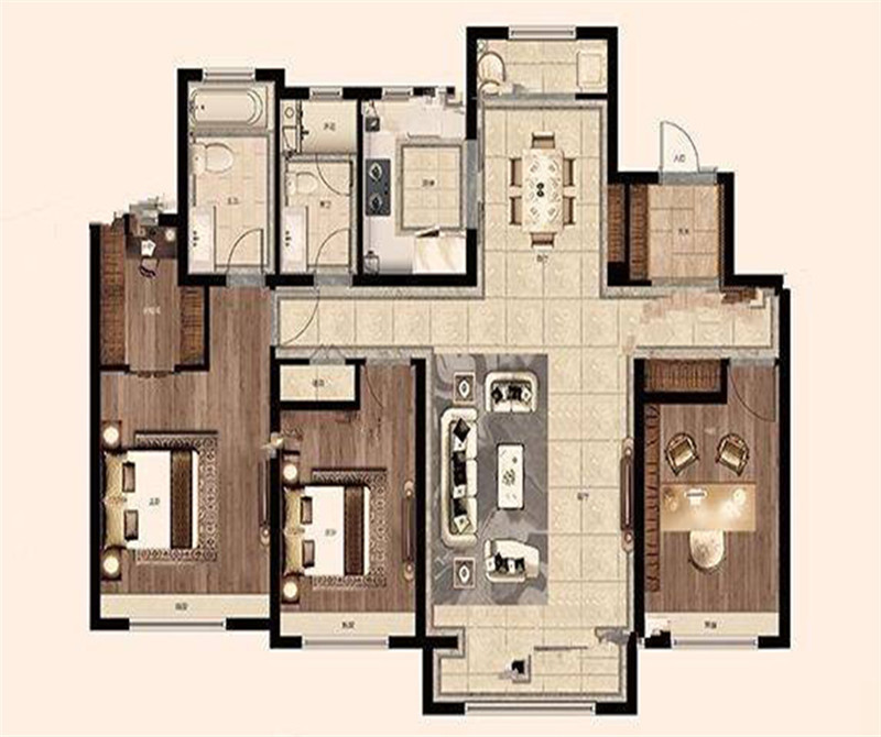 148平米三居室装修案例，装修价格只花13万元！